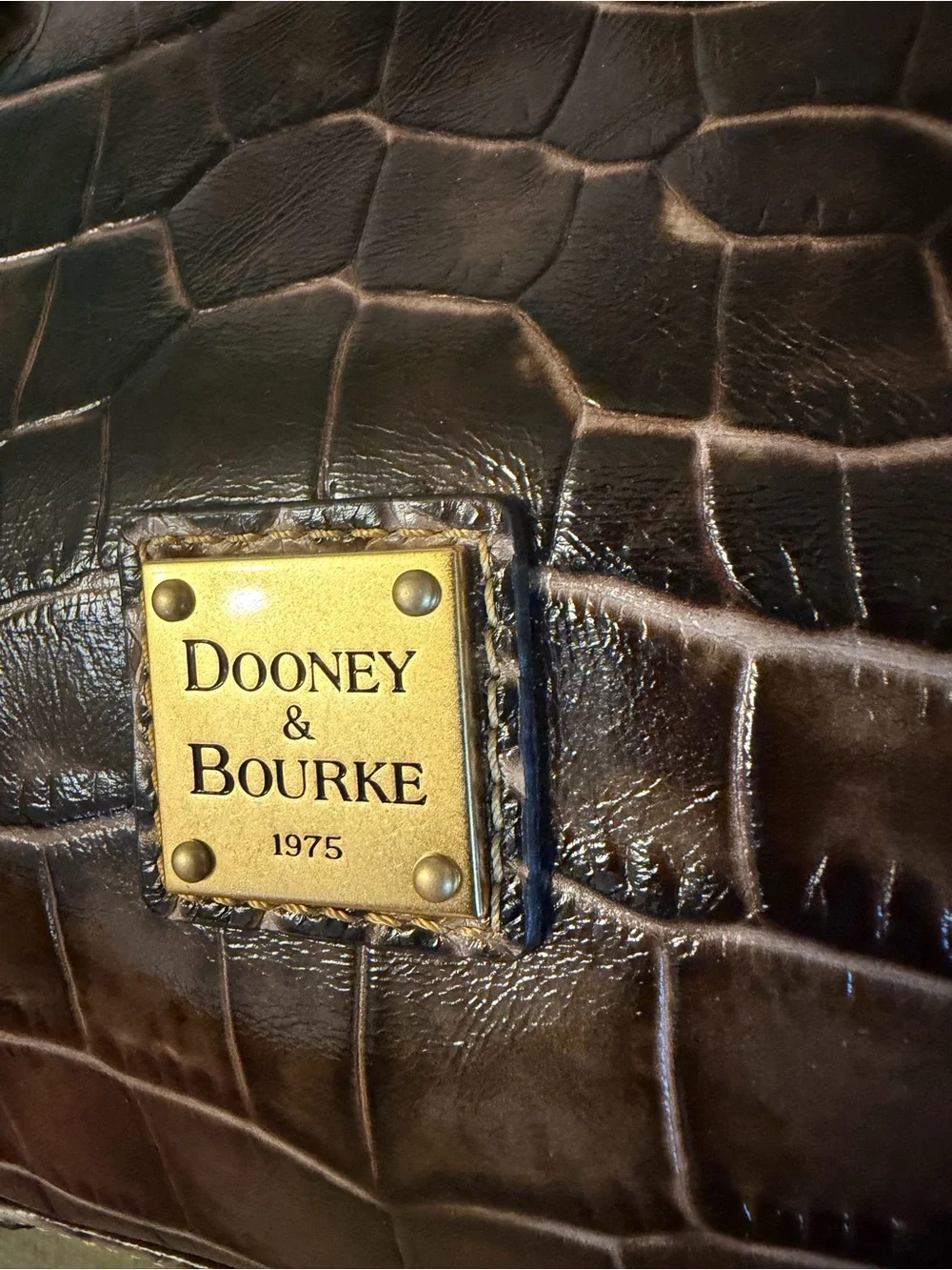 Dooney & Bourke Women's Croco Fino Leather Satchel Bag